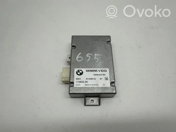 BMW 5 E60 E61 Module de contrôle caméra arrière 9149010