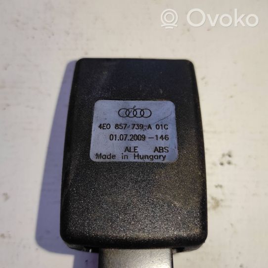 Audi A8 S8 D3 4E Boucle de ceinture de sécurité arrière centrale 4E0857739A