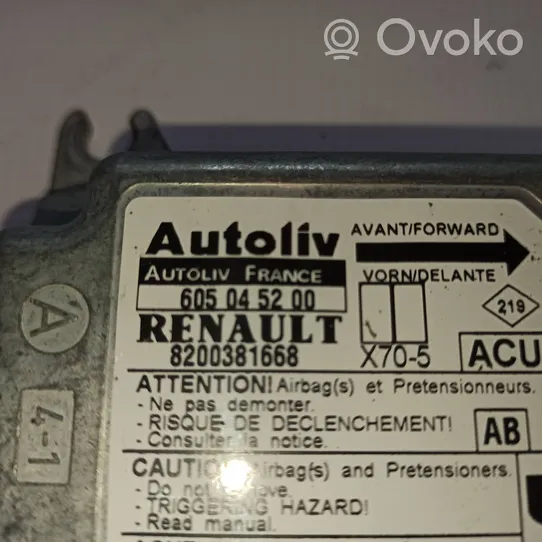 Renault Master II Airbag control unit/module 8200381668