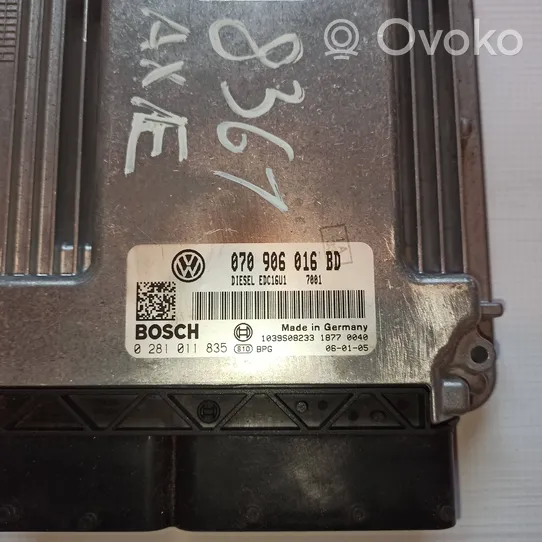 Volkswagen Transporter - Caravelle T5 Sterownik / Moduł ECU 070906016BD