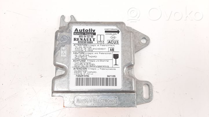 Opel Movano A Airbag control unit/module 605045200