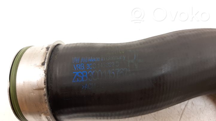 Volkswagen PASSAT B6 Tube d'admission de tuyau de refroidisseur intermédiaire 3C0145832D