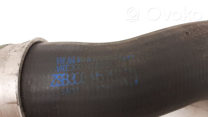 Volkswagen PASSAT B6 Tube d'admission de tuyau de refroidisseur intermédiaire 3C0145832D