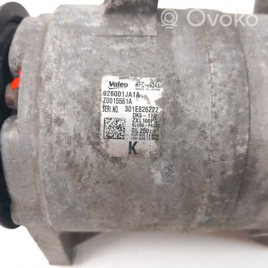 Infiniti JX35 L50 Ilmastointilaitteen kompressorin pumppu (A/C) 926001JA1A