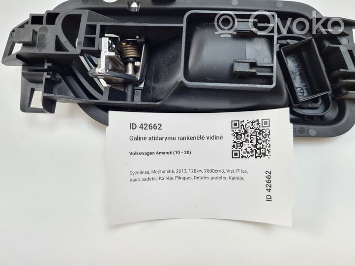 Volkswagen Amarok Klamka wewnętrzna drzwi tylnych 2H0837113D