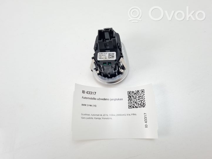 BMW 2 F46 Bouton poussoir de démarrage du moteur 9289135