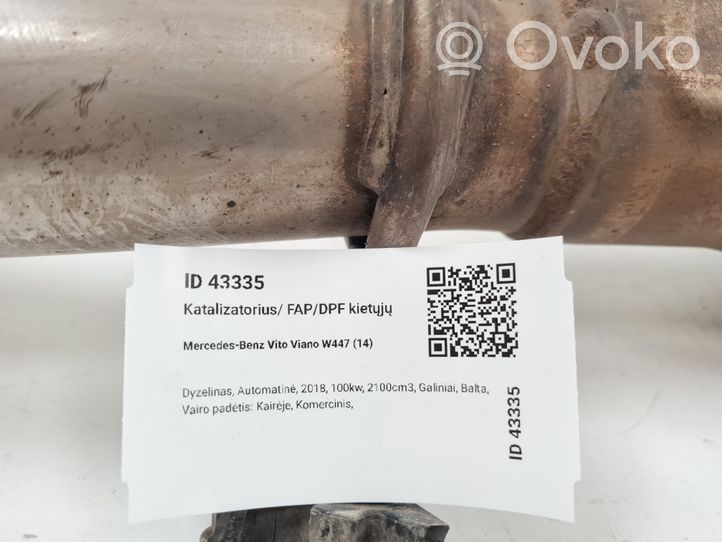 Mercedes-Benz Vito Viano W447 Filtre à particules catalyseur FAP / DPF A4474904500