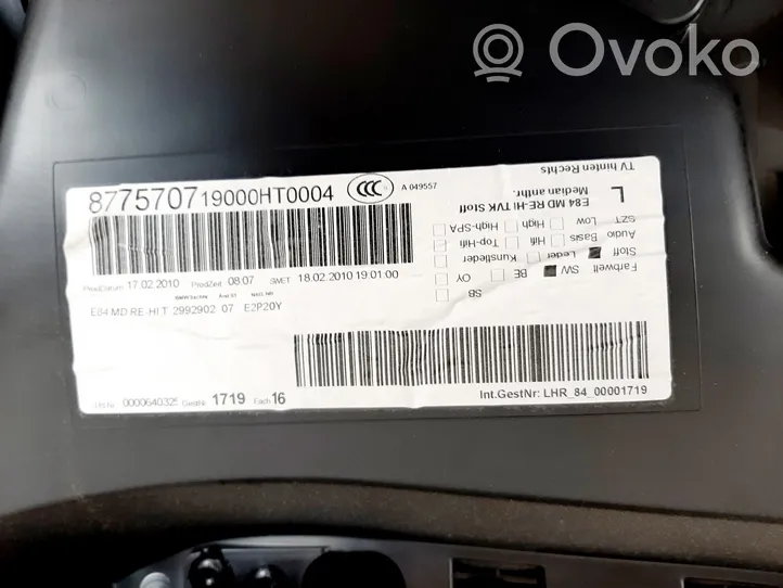 BMW X1 E84 Garniture de panneau carte de porte avant 912720701