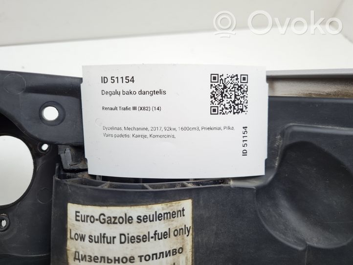 Renault Trafic III (X82) Bouchon, volet de trappe de réservoir à carburant 93457385