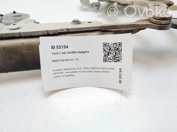 BMW 2 F22 F23 Cerniere del vano motore/cofano 7239416