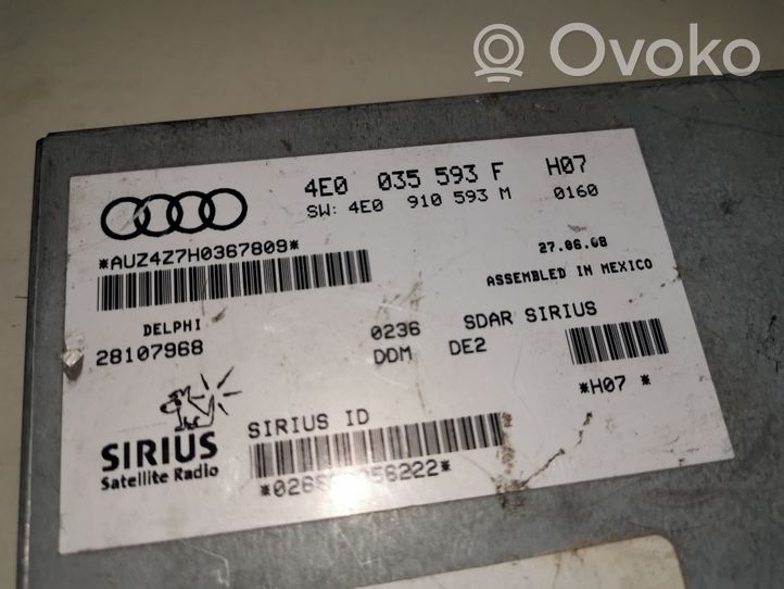 Audi A6 S6 C6 4F Controllo multimediale autoradio 4E0035593F