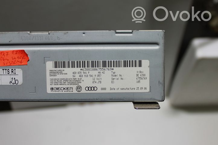 Audi Q7 4L Radio/CD/DVD/GPS-pääyksikkö 4E0035541P