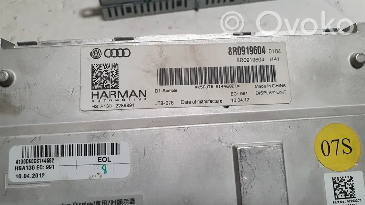 Audi A4 S4 B8 8K Monitor / wyświetlacz / ekran 8R0919604