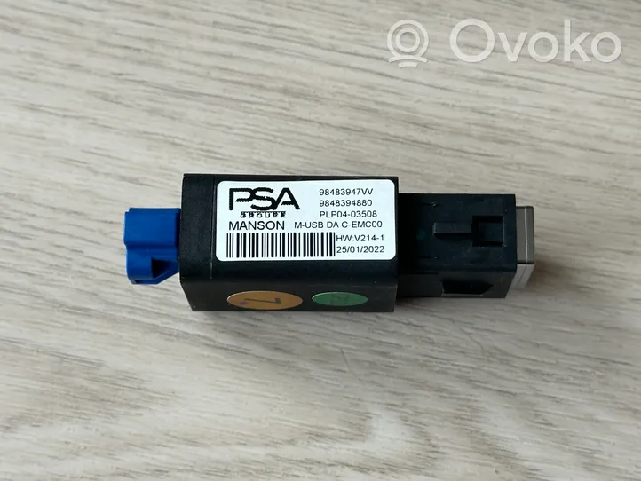 Peugeot 308 Connecteur/prise USB 98483947VV