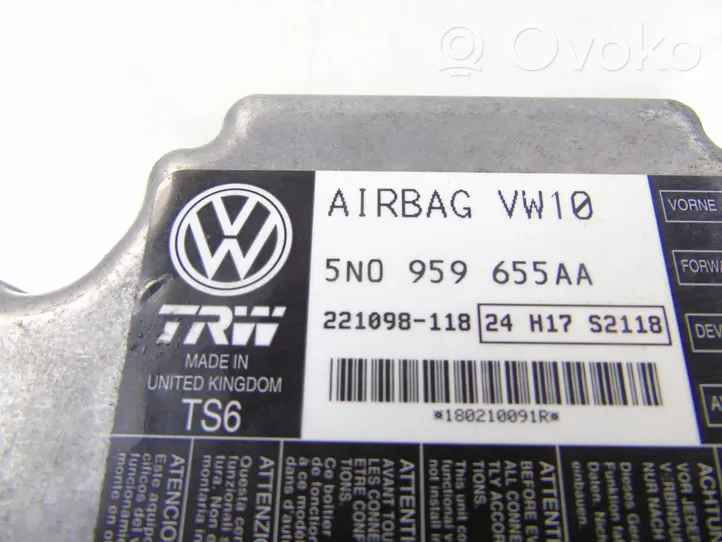 Volkswagen PASSAT B7 Oro pagalvių valdymo blokas 5N0959655AA