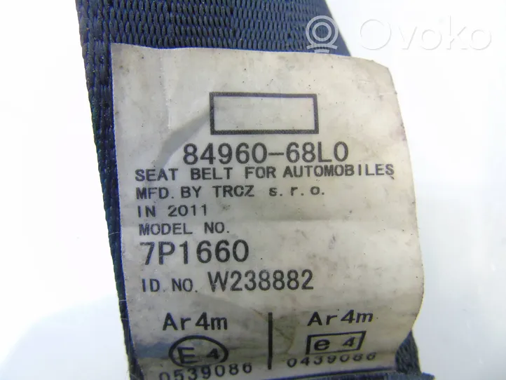 Suzuki Swift Pas bezpieczeństwa fotela tylnego 84960-68L0