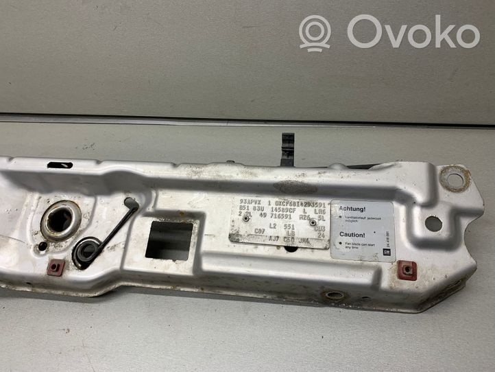 Opel Corsa C Ylempi jäähdyttimen ylätuen suojapaneeli 24418881