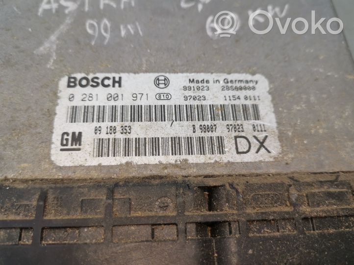 Opel Astra G Calculateur moteur ECU 0281001971