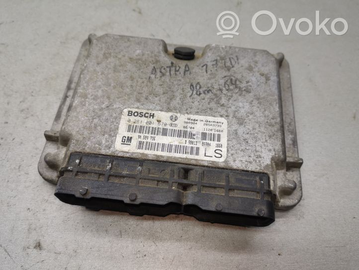 Opel Astra G Calculateur moteur ECU 0281001670