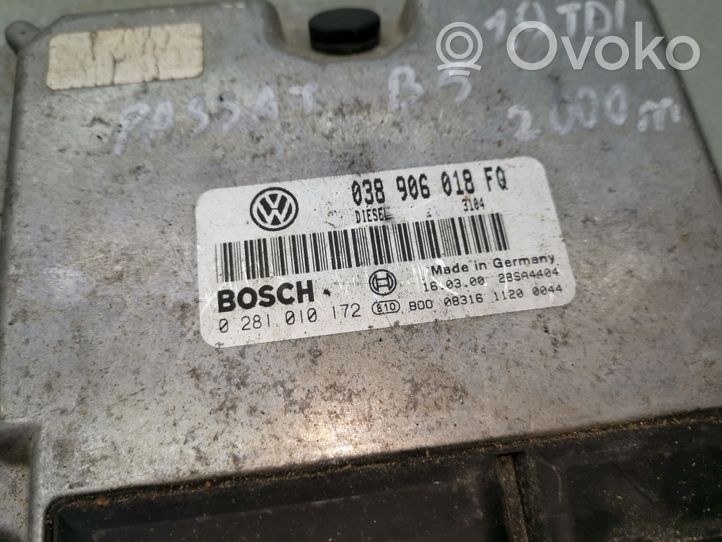 Volkswagen PASSAT B5 Sterownik / Moduł ECU 038906018FQ