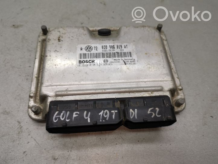 Volkswagen Golf IV Sterownik / Moduł ECU 038906019AT