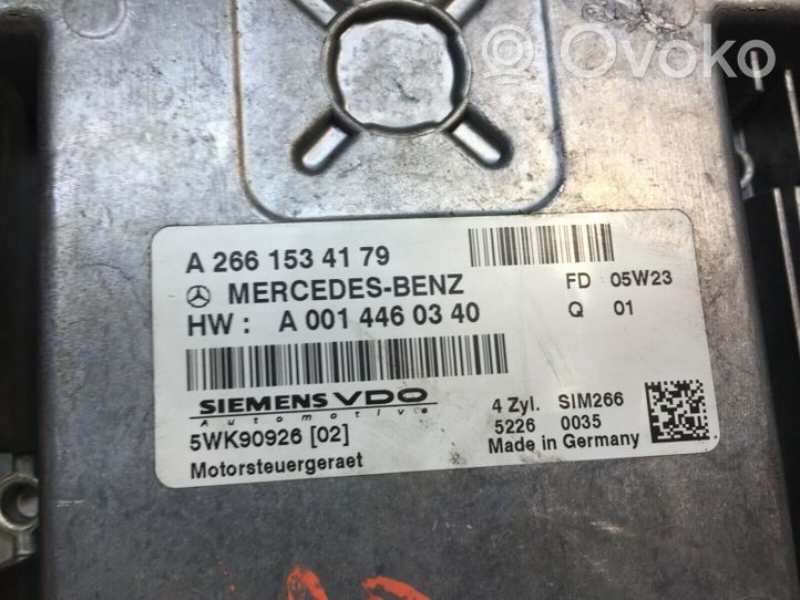 Mercedes-Benz A W169 Unité de commande, module ECU de moteur A2661534179