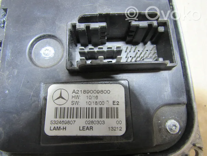 Mercedes-Benz CLS C218 X218 Moduł poziomowanie świateł Xenon a2189009800