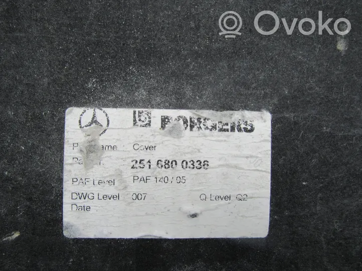 Mercedes-Benz R W251 Muu vararenkaan verhoilun elementti A2516800336