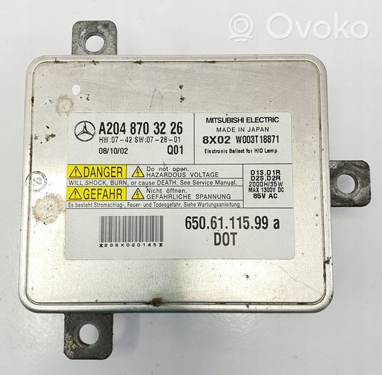 Mercedes-Benz GLK (X204) Xenon valdymo blokas A2048703226