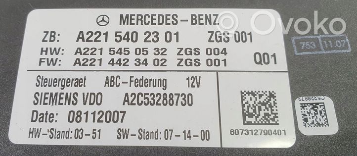 Mercedes-Benz S AMG W221 Inne komputery / moduły / sterowniki A2215402301