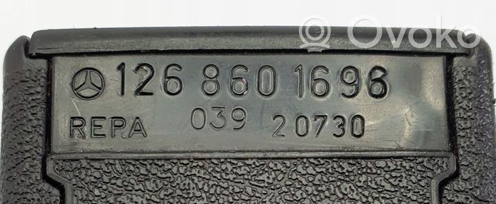 Mercedes-Benz S W126 Klamra tylnego pasa bezpieczeństwa 1268601696