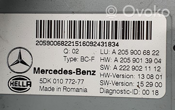 Mercedes-Benz GLC X253 C253 SAM valdymo blokas A2059006822 A2059013904 A