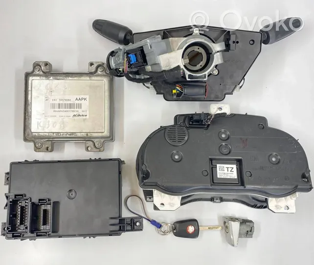 Opel Corsa D Engine ECU kit and lock set 12636386