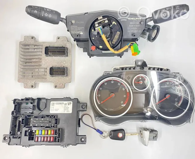 Opel Corsa D Engine ECU kit and lock set 12636386