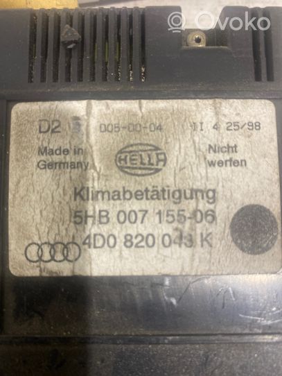 Audi A8 S8 D2 4D Oro kondicionieriaus/ klimato/ pečiuko valdymo blokas (salone) 4D0820043K