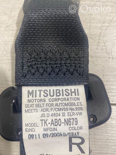 Mitsubishi Lancer Ceinture de sécurité arrière TKAB0N679
