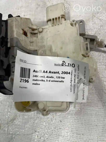 Audi A4 S4 B6 8E 8H Serrure de porte avant 8E1837015AA