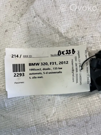 BMW 3 F30 F35 F31 Capteur de collision / impact de déploiement d'airbag 9234989