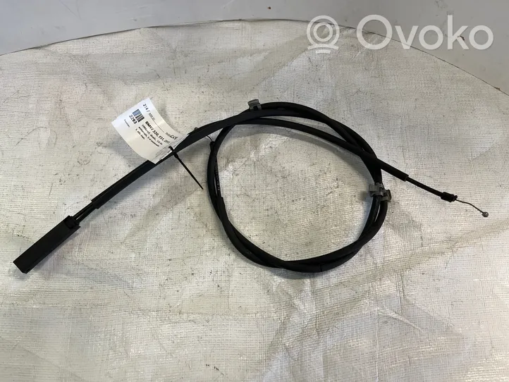 BMW 3 F30 F35 F31 Cavo di rilascio vano motore/cofano 7313783