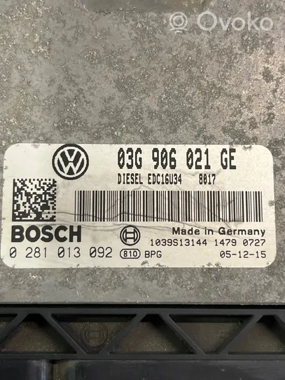 Volkswagen Golf Plus Sterownik / Moduł ECU 03G906021GE