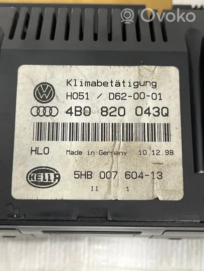 Audi A6 S6 C5 4B Ilmastoinnin ohjainlaite 4B0820043Q