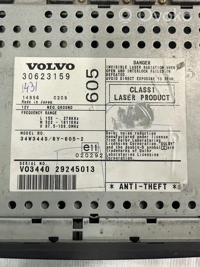 Volvo S40, V40 Radio/CD/DVD/GPS-pääyksikkö 30623159