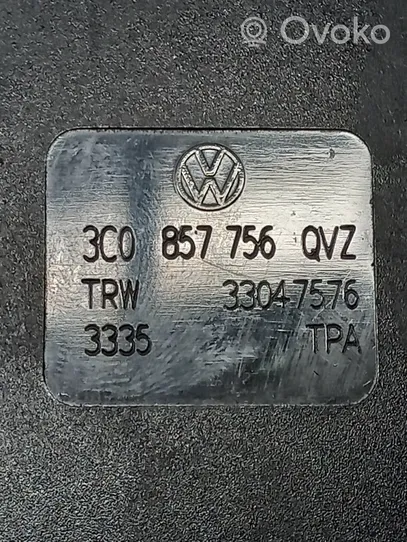 Volkswagen PASSAT B6 Boucle de ceinture de sécurité avant 3C0857756