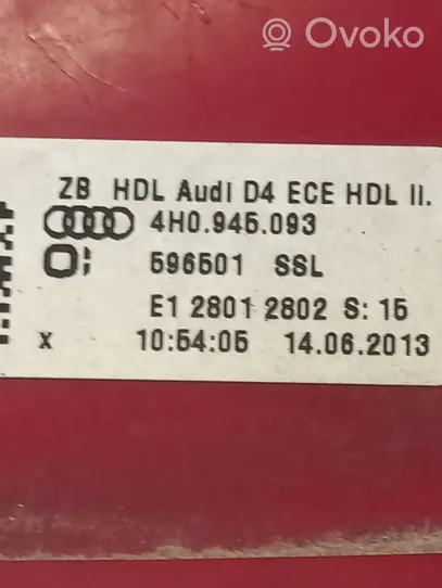 Audi A8 S8 D4 4H Feux arrière sur hayon 4H0945093