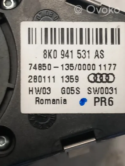 Audi A4 S4 B8 8K Interrupteur d’éclairage 8K0941531AS