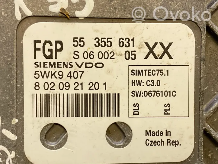 Opel Vectra C Kit calculateur ECU et verrouillage 55355631