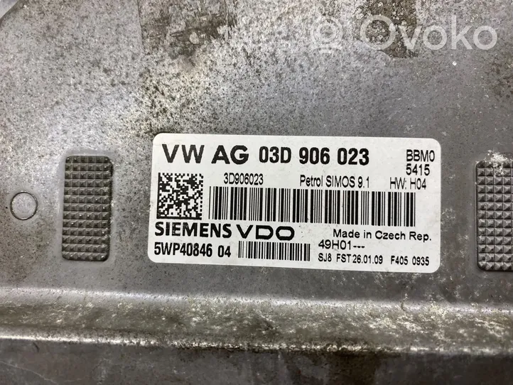 Volkswagen Polo IV 9N3 Komputer / Sterownik ECU i komplet kluczy VWAG03D906023