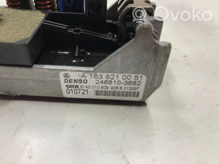 Mercedes-Benz ML W163 Resistencia motor/ventilador de la calefacción A1638210051