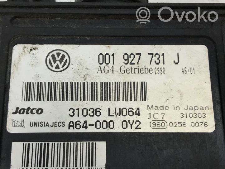 Volkswagen Polo Vaihdelaatikon ohjainlaite/moduuli 001927731J