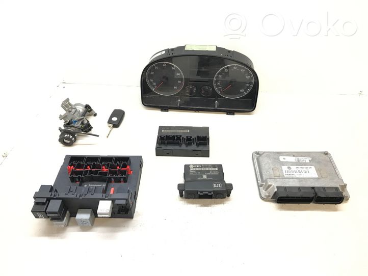 Volkswagen Touran I Kit centralina motore ECU e serratura 06A906033DR